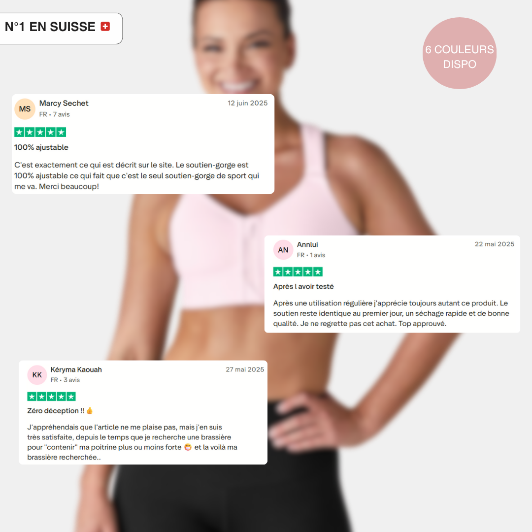 Brassière de sport 100% ajustable