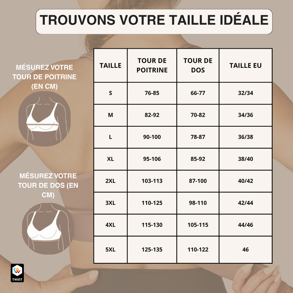 Brassière de sport 100% ajustable