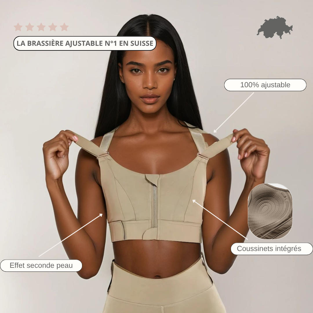 Brassière de sport 100% ajustable
