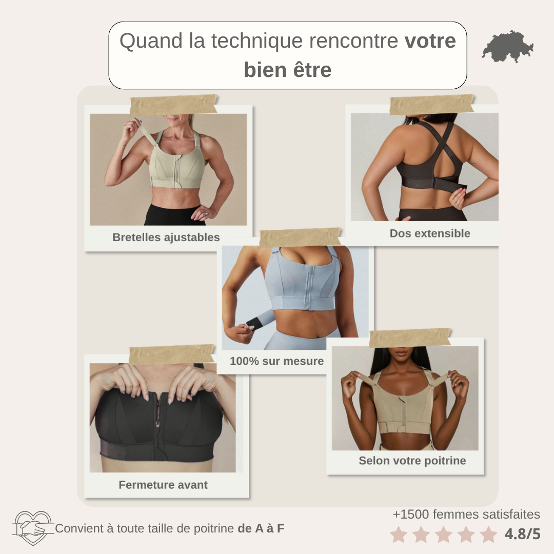 Brassière de sport 100% ajustable