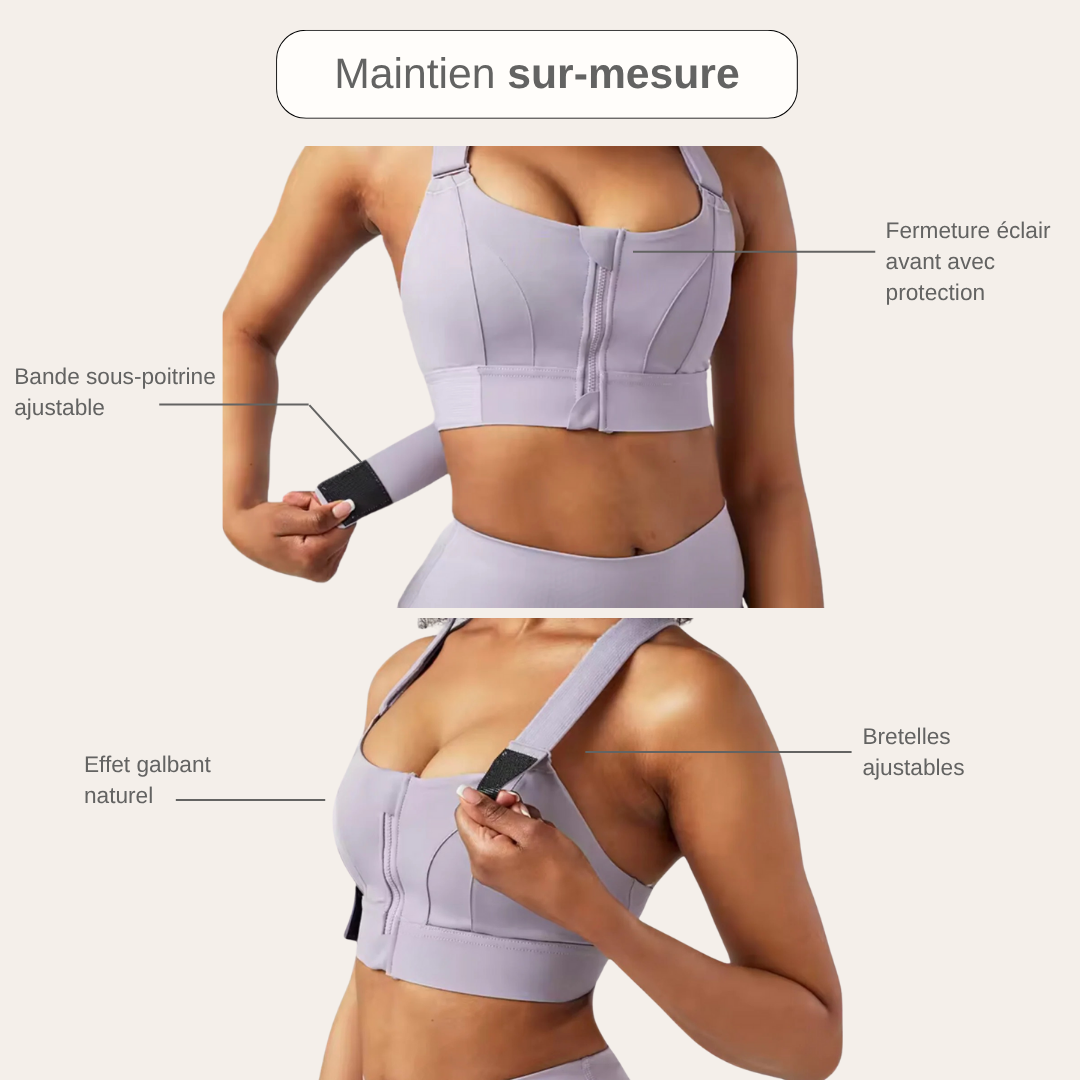 Brassière de sport 100% ajustable