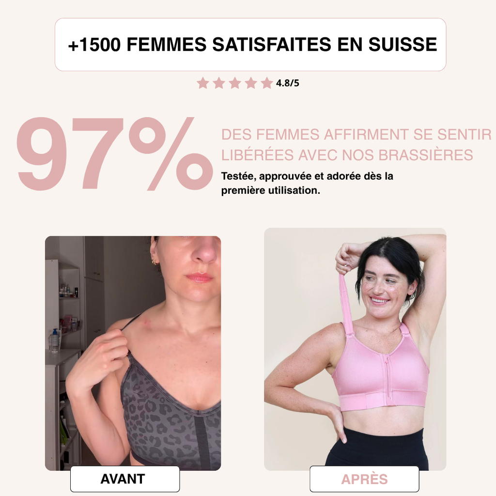 Brassière de sport 100% ajustable