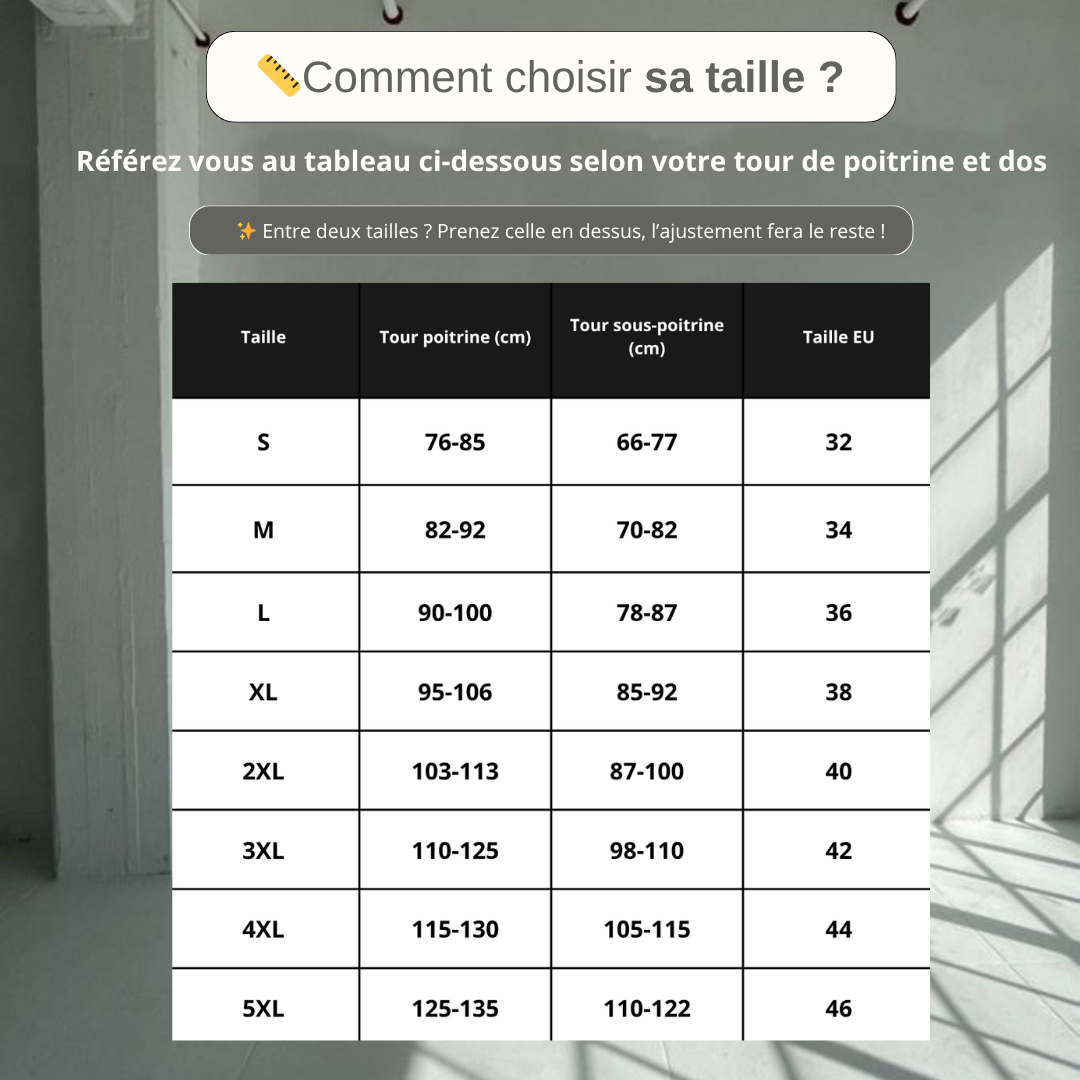 Brassière de sport 100% ajustable